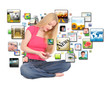 Smart Phone Application Texting Girl
