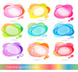 Collection of colorful speech and thought bubbles. Collection of colorful speech and thought bubbles.