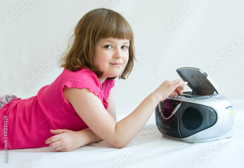 Photo: girl listening girl listening