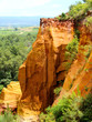 Red ochre cliffs at Roussillon, Provence, France
