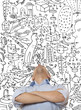 Crazy inventor  Hand-drawing elements combined