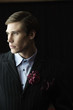 Photo: Caucasian man thinking Caucasian man thinking
