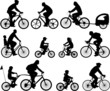 bicyclists silhouettes collection bicyclists silhouettes collection