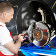 Checking the brake of a car
