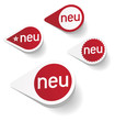 neu aufkleber