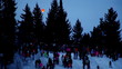 people prepare for mass start Candle lantern