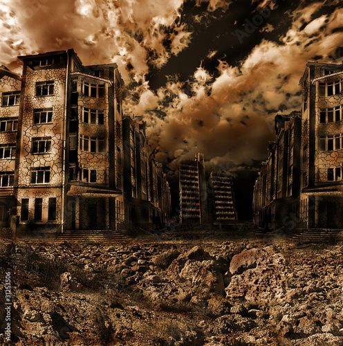 Illustration: apocalyptic landscape apocalyptic landscape