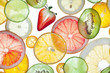 Back projected citrus slices.