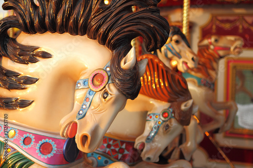 Photo: Horses on a Carousal Horses on a Carousal