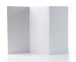 Flyer or brochure with zig zag Z-Fold. isolated over white Flyer or brochure with zig zag Z-Fold. isolated over white