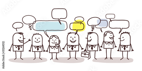 Vector: business people and social network business people and social network