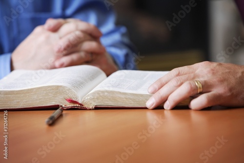 Photo: Bible And Praying Hands Bible And Praying Hands