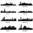 Set of Famous City scape