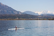 aviron sur le lac du Bourget