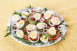 Healthy salad with eggs