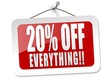 Illustration: 20% off everything 20% off everything