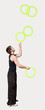 Young man juggling