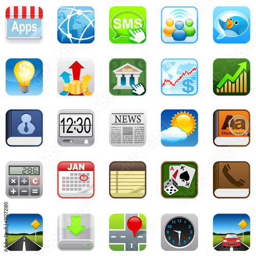 Illustration: Phone web icons Phone web icons
