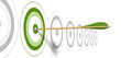 green target - flèche verte et coeur de cible