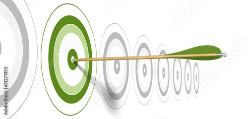 Illustration: green target - flèche verte et coeur de cible green target - flèche verte et coeur de cible