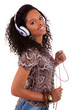 Young woman listening to music