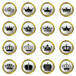 Crown icons set Crown icons set