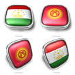 3d tajikistan and kyrgyzstan flag button 3d tajikistan and kyrgyzstan flag button