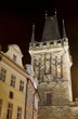 Prague - tower of Charles bridge in the night Prague - tower of Charles bridge in the night