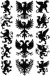 Vector: Heraldic animals vector silhouette Heraldic animals vector silhouette
