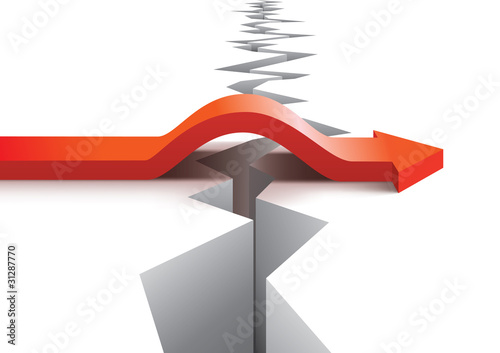 Vektor: Risk and success vector concept Risk and success vector concept