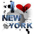 Grunge background with New York text