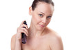 Beautiful woman with perfume