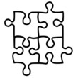 Puzzle Grafik Einzelteile