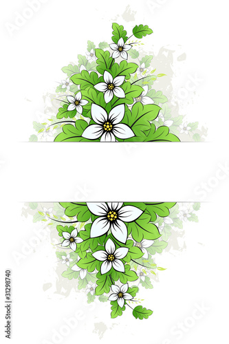 Vector: Grunge floral background Grunge floral background
