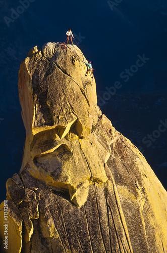 Photo: Team of rock climbers. Team of rock climbers.