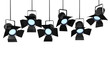 3d Studio lights facing down