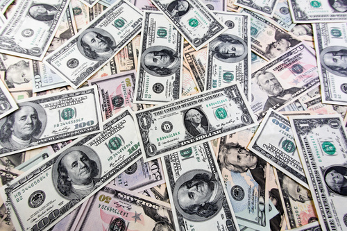 Photo: Amerikanische Dollar Geldscheine Amerikanische Dollar Geldscheine
