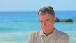 Elderly man worrying