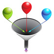 Three Stage Funnel Chart Three Stage Funnel Chart