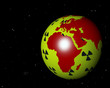 Virtueller Globus zum Thema Atomenergie in Afrika und Europa