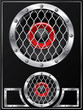 Speaker with grid design Speaker with grid design