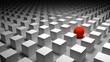 3d red sphere