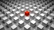 3d red cube