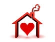 heart inside in house
