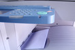 Photo: A Copy scanning in photocopier. A Copy scanning in photocopier.