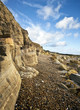 Beautiful coastal landscape looking along cliff face