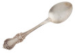 Old silver spoon with floral ornament