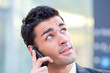 businessman talking at mobile