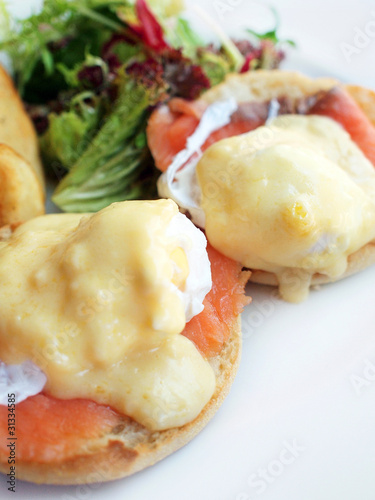 Photo: Egg benedicts with salmon Egg benedicts with salmon