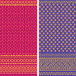 Indian Sari textile design, elaborate and easily editable